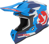 Acerbis Linear,  motocross helmet,  color: Matt Dark Blue/Blue/Red/White,  size: XS