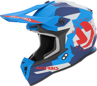 Acerbis Linear,  motocross helmet,  color: Matt Dark Blue/Blue/Red/White,  size: XS