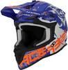 Acerbis Linear,  motocross helmet,  color: Matt Grey/Blue/Orange,  size: XS