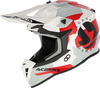 Acerbis Linear,  motocross helmet,  color: Matt White/Light Grey/Red/Black,  size: XS
