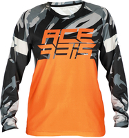 Acerbis MX J-Kid Four S23,  jersey kids,  color: Orange/Grey,  size: S