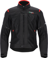 Acerbis Ruby,  textile jacket waterproof,  color: Black/Red,  size: 3XL