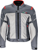 Acerbis Ruby,  textile jacket waterproof women,  color: Grey/Light Grey/Red,  size: M