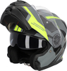 Acerbis Serel,  flip up helmet,  color: Black/Grey/Neon-Yellow,  size: M