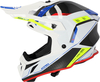 Acerbis Steel Carbon S23,  cross helmet,  color: White/Black/Neon-Yellow/Blue,  size: M
