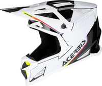 Acerbis T711,  motocross helmet,  color: White/Black/Neon-Yellow,  size: XS
