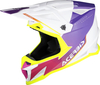 Acerbis T711,  motocross helmet,  color: White/Purple/Pink/Neon-Yellow,  size: L