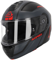 Acerbis TDC,  flip-up helmet,  color: Grey/Black/Red,  size: L