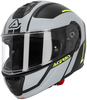 Acerbis TDC,  flip-up helmet,  color: Light Grey/Black/Yellow,  size: XL