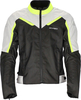 Acerbis X-Mat,  textile jacket,  color: Black/Light Grey/Neon-Yellow,  size: L