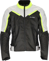 Acerbis X-Mat,  textile jacket,  color: Black/Light Grey/Neon-Yellow,  size: L