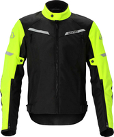 Acerbis X-Street,  textile jacket waterproof women,  color: Black/Neon-Yellow,  size: M
