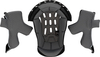 Acerbis X-Track,  lining/cheek pads,  color: Black/Grey,  size: XXL
