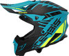 Acerbis X-Track S23,  cross helmet,  color: Matt Turquoise/Black/Neon-Yellow,  size: M
