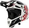 Acerbis X-Track S24,  motocross helmet,  color: Black/White/Red,  size: XXL
