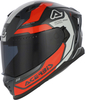 Acerbis X-Way,  full face helmet,  color: Black/Orange/Light Grey,  size: M