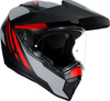 AGV AX9 Carbon Refractive,  enduro helmet,  color: Matt Black/Grey/Red,  size: 3XL