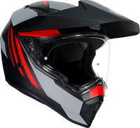 AGV AX9 Carbon Refractive,  enduro helmet,  color: Matt Black/Grey/Red,  size: ML