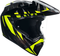 AGV AX9 Carbon Steppa,  adventure helmet,  color: Dark Grey/Grey/Neon-Yellow,  size: S