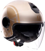 AGV Eteres Sirolo,  open face helmet,  color: Matt White/Gold,  size: XL