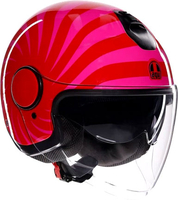 AGV Eteres Tropea,  open face helmet,  color: Red/Pink,  size: XXL