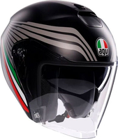 AGV Irides Bologna,  open face helmet,  color: Matt Black/Grey/Red/Green,  size: XS