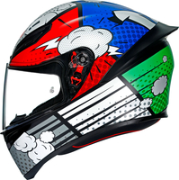 AGV K1 S Bang,  integral helmet,  color: Matt Grey/White/Red/Blue,  size: M