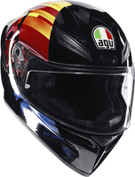 AGV K1 S Pulse 46,  full face helmet,  color: Black/Red/Orange/Blue,  size: M