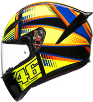 AGV K1 S Soleluna 2015,  integral helmet,  color: Black/Neon-Yellow/Orange/Blue,  size: XL