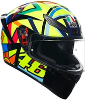 AGV K1 S Soleluna 2017,  full face helmet,  color: Black/Neon-Yellow//Blue/Red,  size: XXL