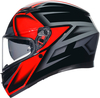 AGV K3 Compound,  full face helmet,  color: Black/Red,  size: XXL