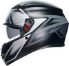AGV K3 Compound,  integral helmet,  color: Matt Black/Grey,  size: XS