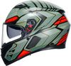AGV K3 Decept,  integral helmet,  color: Matt Black/Green/Red,  size: XS