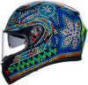 AGV K3 Rossi Winter Test 2018,  full face helmet,  color: Black/Blue/Green/Red,  size: XL