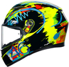 AGV K3 Rossi Winter Test 2019,  full face helmet,  color: Neon-Yellow/Black/Red/Blue,  size: XL
