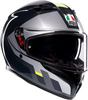 AGV K3 Shade,  full face helmet,  color: Grey/Black/Neon-Yellow,  size: M