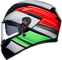 AGV K3 Wing,  integral helmet,  color: Black/Light Green/White/Red,  size: S