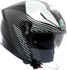 AGV K5 Jet Evo Control,  open face helmet,  color: Matt Black/White,  size: L