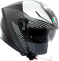AGV K5 Jet Evo Control,  open face helmet,  color: Matt Black/White,  size: M