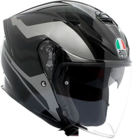 AGV K5 Jet Evo Tune,  open face helmet,  color: Grey/Black,  size: XS