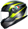 AGV K6 S Excite,  integral helmet,  color: Matt Grey/Neon-Yellow,  size: M