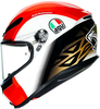 AGV K6 S SIC58,  integral helmet,  color: White/Red/Black,  size: L