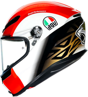 AGV K6 S SIC58,  integral helmet,  color: White/Red/Black,  size: M