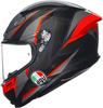 AGV K6 S Slashcut,  full face helmet,  color: Black/Grey/Red,  size: XXL