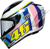 AGV Pista GP RR Assen 2007,  integral helmet,  color: White/Blue/Rose/Neon-Yellow,  size: L