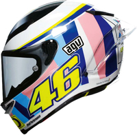 AGV Pista GP RR Assen 2007,  integral helmet,  color: White/Blue/Rose/Neon-Yellow,  size: L