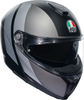 AGV Sportmodular Carbon Overlay,  flip-up helmet,  color: Matt Grey/Black,  size: M