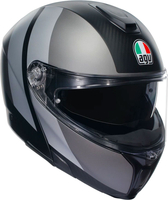 AGV Sportmodular Carbon Overlay,  flip-up helmet,  color: Matt Grey/Black,  size: M