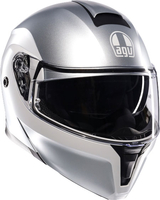 AGV Streetmodular Levico,  flip up helmet,  color: Matt Silver/Light Grey,  size: M