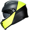 AGV Tourmodular Balance,  flip up helmet,  color: Matt Black/Neon-Yellow/Grey,  size: XXL